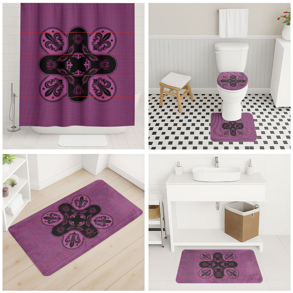 Bafokeng Rabbit Crown Palesa ea kharanium Bathroom Set Pink Seanamarena Basotho Blanket Inspired