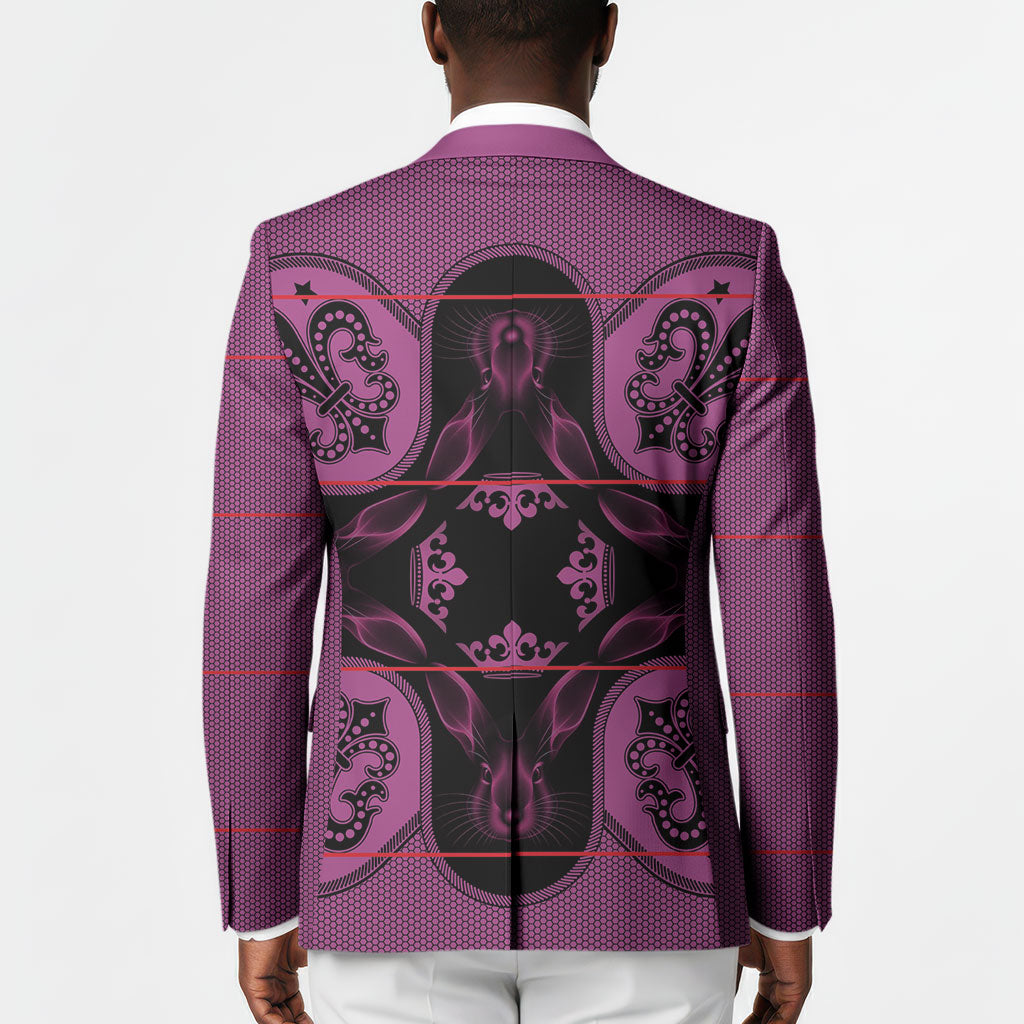 Bafokeng Rabbit Crown Palesa ea kharanium Blazer Pink Seanamarena Basotho Blanket Inspired