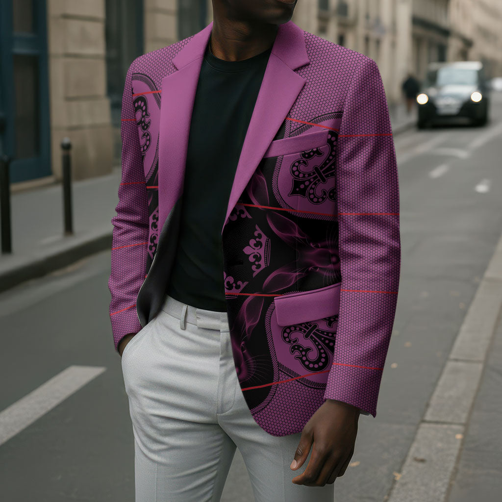 Bafokeng Rabbit Crown Palesa ea kharanium Blazer Pink Seanamarena Basotho Blanket Inspired
