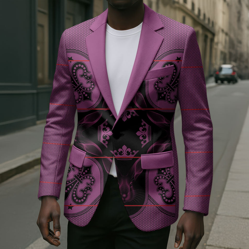 Bafokeng Rabbit Crown Palesa ea kharanium Blazer Pink Seanamarena Basotho Blanket Inspired