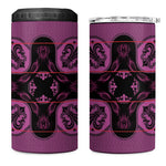 Bafokeng Rabbit Crown Palesa ea kharanium 4 in 1 Can Cooler Tumbler Pink Seanamarena Basotho Blanket Inspired