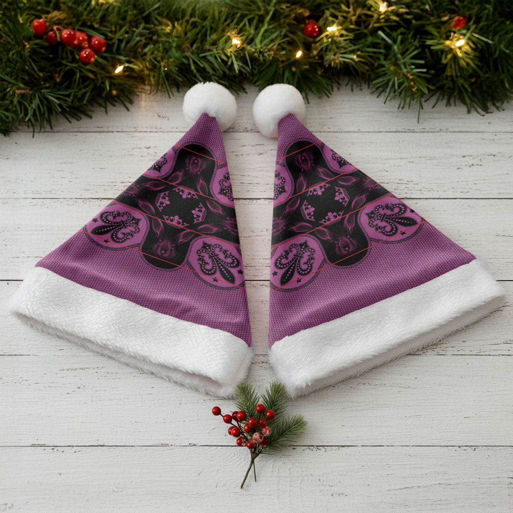 Bafokeng Rabbit Crown Palesa ea kharanium Christmas Santa Hat Pink Seanamarena Basotho Blanket Inspired