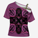 Bafokeng Rabbit Crown Palesa ea kharanium Cross Shoulder Shirt Pink Seanamarena Basotho Blanket Inspired