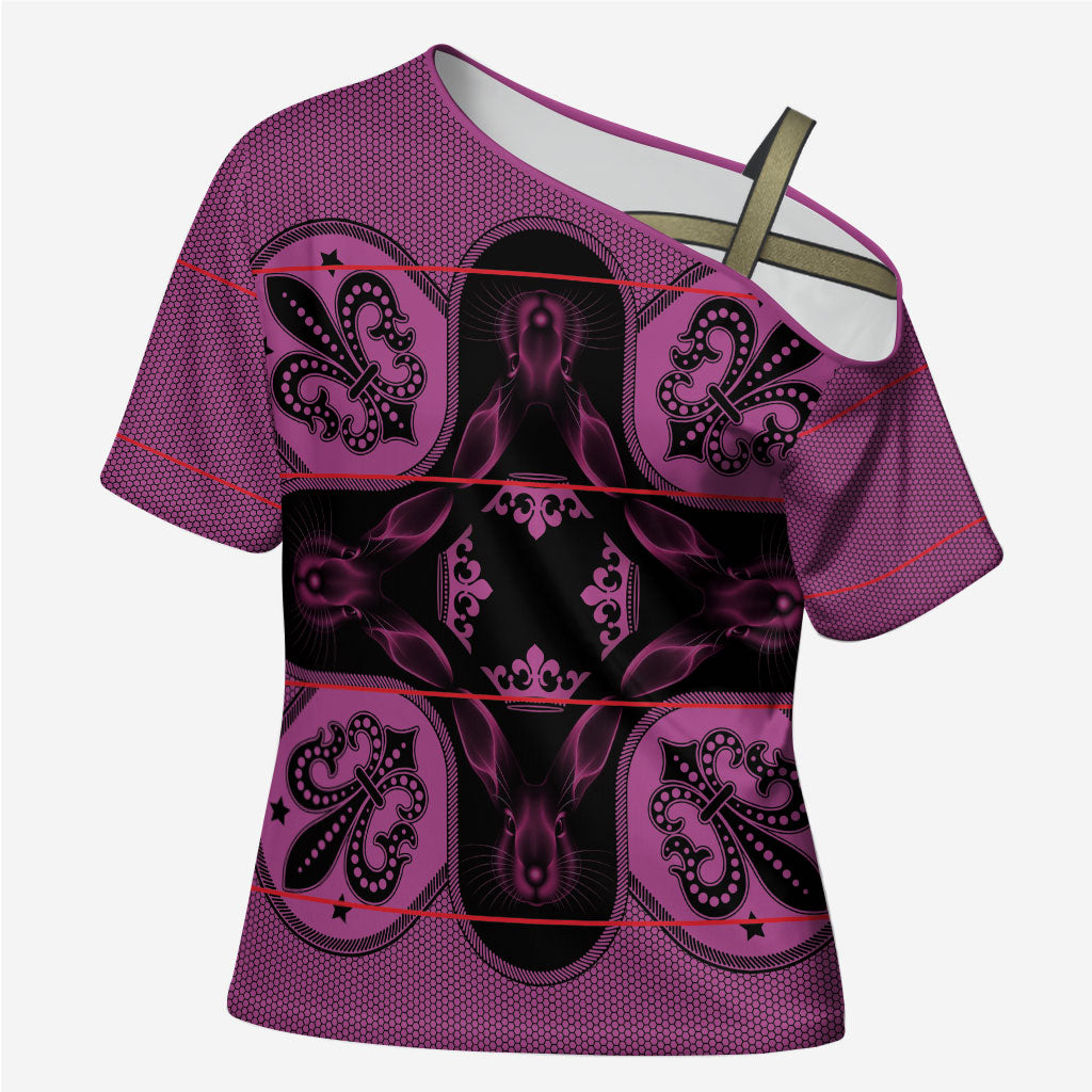 Bafokeng Rabbit Crown Palesa ea kharanium Cross Shoulder Shirt Pink Seanamarena Basotho Blanket Inspired