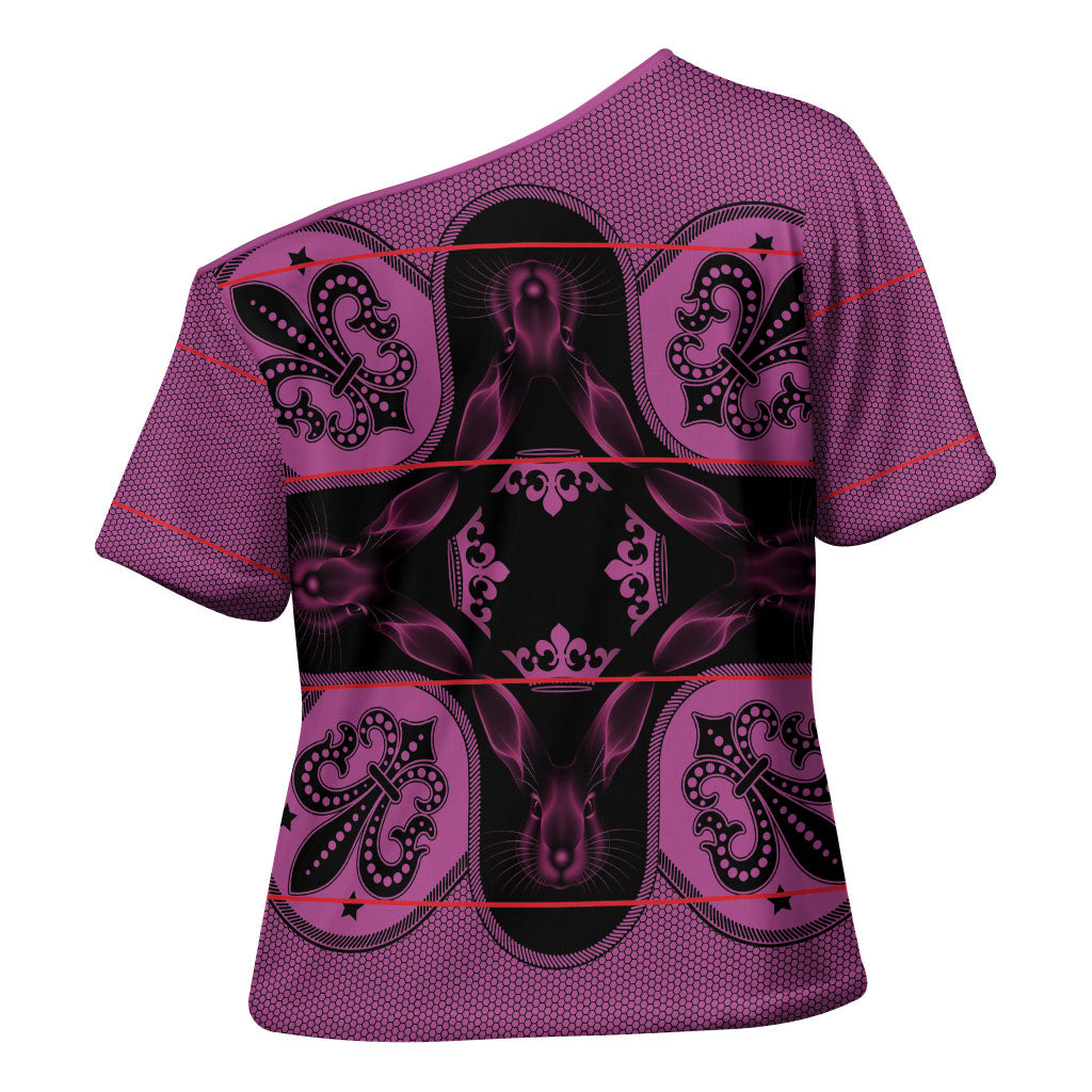 Bafokeng Rabbit Crown Palesa ea kharanium Cross Shoulder Shirt Pink Seanamarena Basotho Blanket Inspired