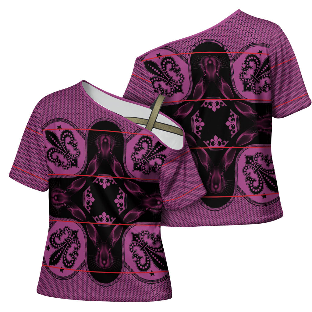 Bafokeng Rabbit Crown Palesa ea kharanium Cross Shoulder Shirt Pink Seanamarena Basotho Blanket Inspired