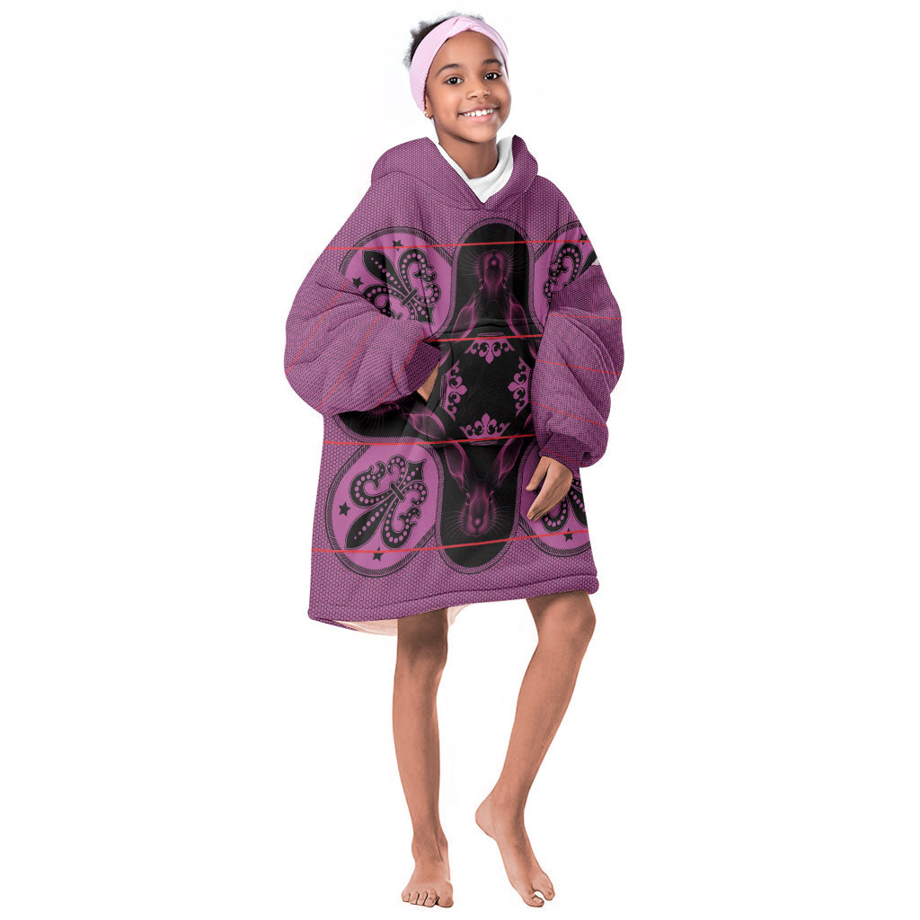 Bafokeng Rabbit Crown Palesa ea kharanium Kid Wearable Blanket Hoodie Pink Seanamarena Basotho Blanket Inspired
