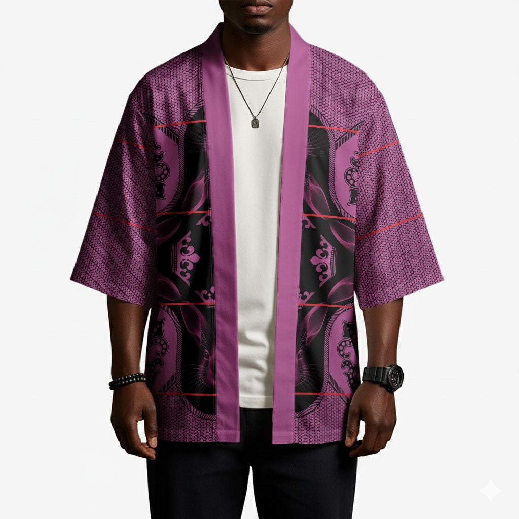 Bafokeng Rabbit Crown Palesa ea kharanium Kimono Pink Seanamarena Basotho Blanket Inspired