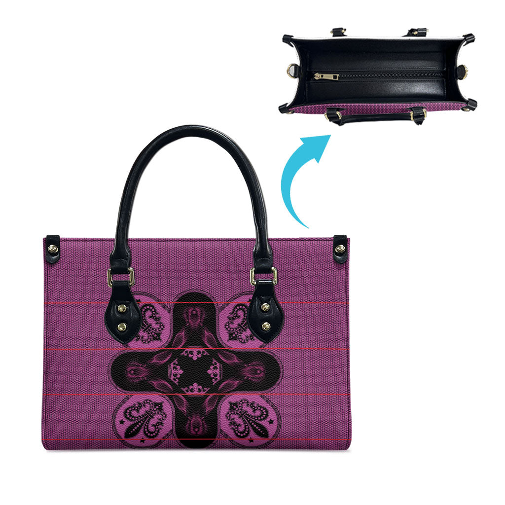 Bafokeng Rabbit Crown Palesa ea kharanium Leather Bag Pink Seanamarena Basotho Blanket Inspired