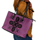 Bafokeng Rabbit Crown Palesa ea kharanium Leather Tote Bag Pink Seanamarena Basotho Blanket Inspired