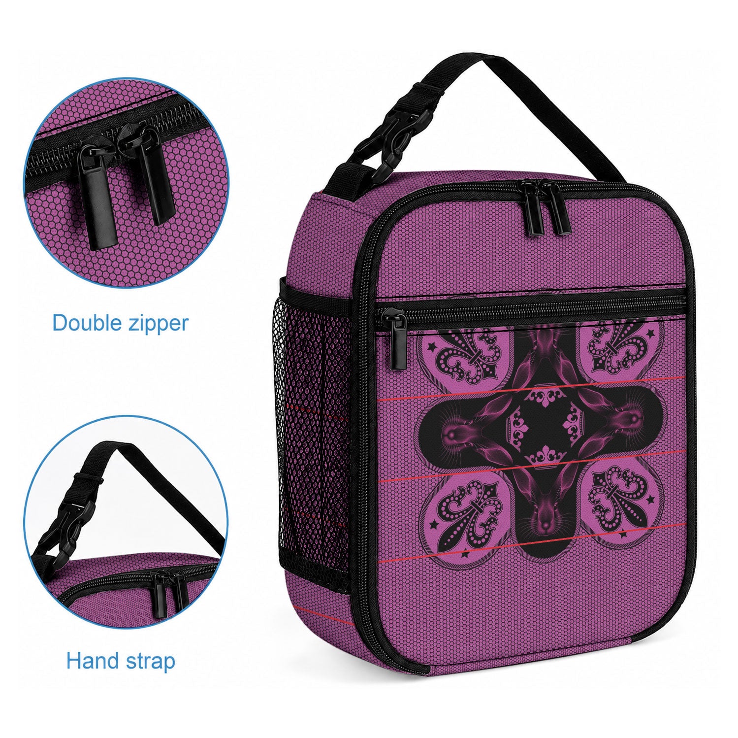 Bafokeng Rabbit Crown Palesa ea kharanium Lunch Bag Pink Seanamarena Basotho Blanket Inspired