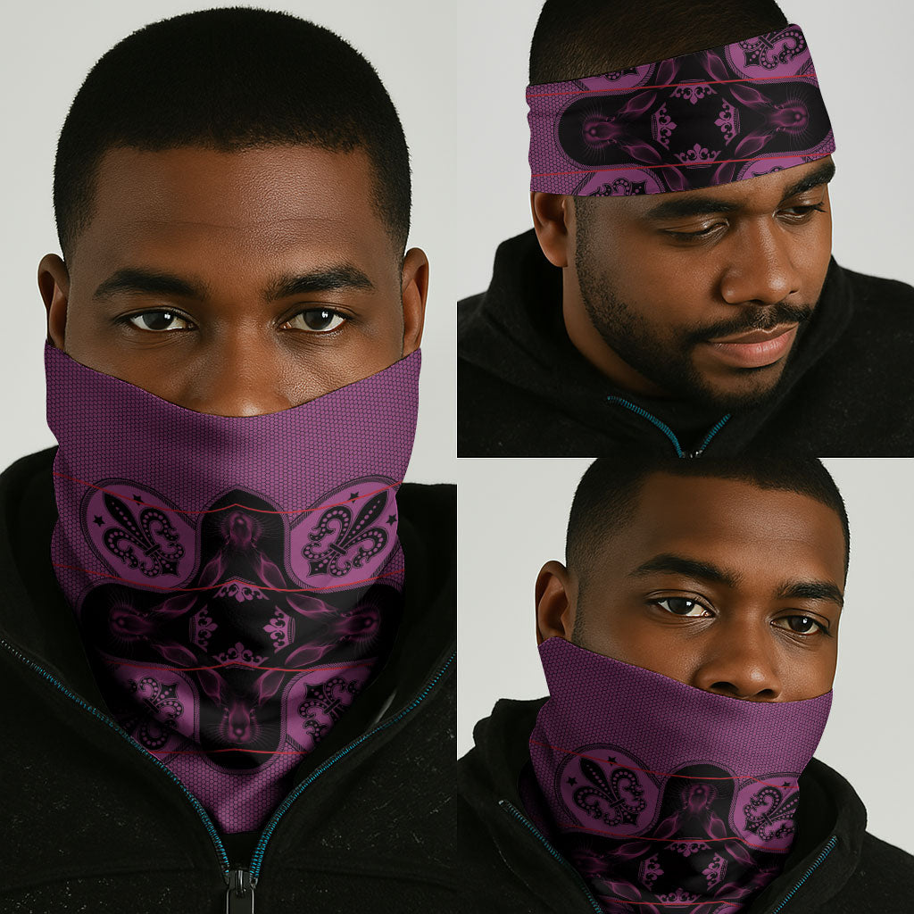 Bafokeng Rabbit Crown Palesa ea kharanium Neck Gaiter Pink Seanamarena Basotho Blanket Inspired