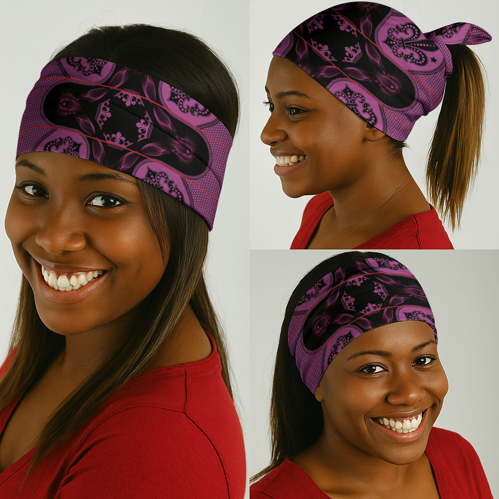 Bafokeng Rabbit Crown Palesa ea kharanium Neck Gaiter Pink Seanamarena Basotho Blanket Inspired
