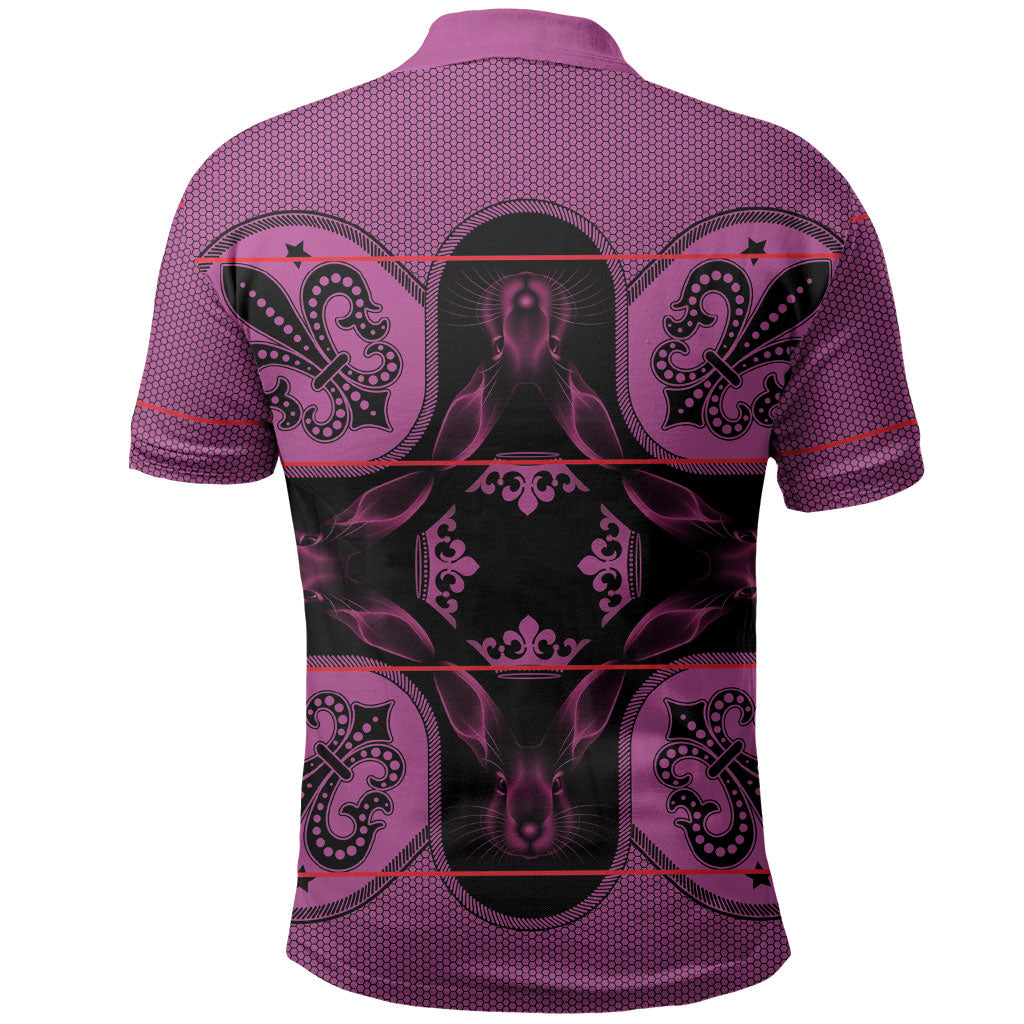 Bafokeng Rabbit Crown Palesa ea kharanium Polo Shirt Pink Seanamarena Basotho Blanket Inspired