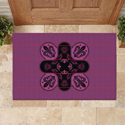 Bafokeng Rabbit Crown Palesa ea kharanium Rubber Doormat Pink Seanamarena Basotho Blanket Inspired