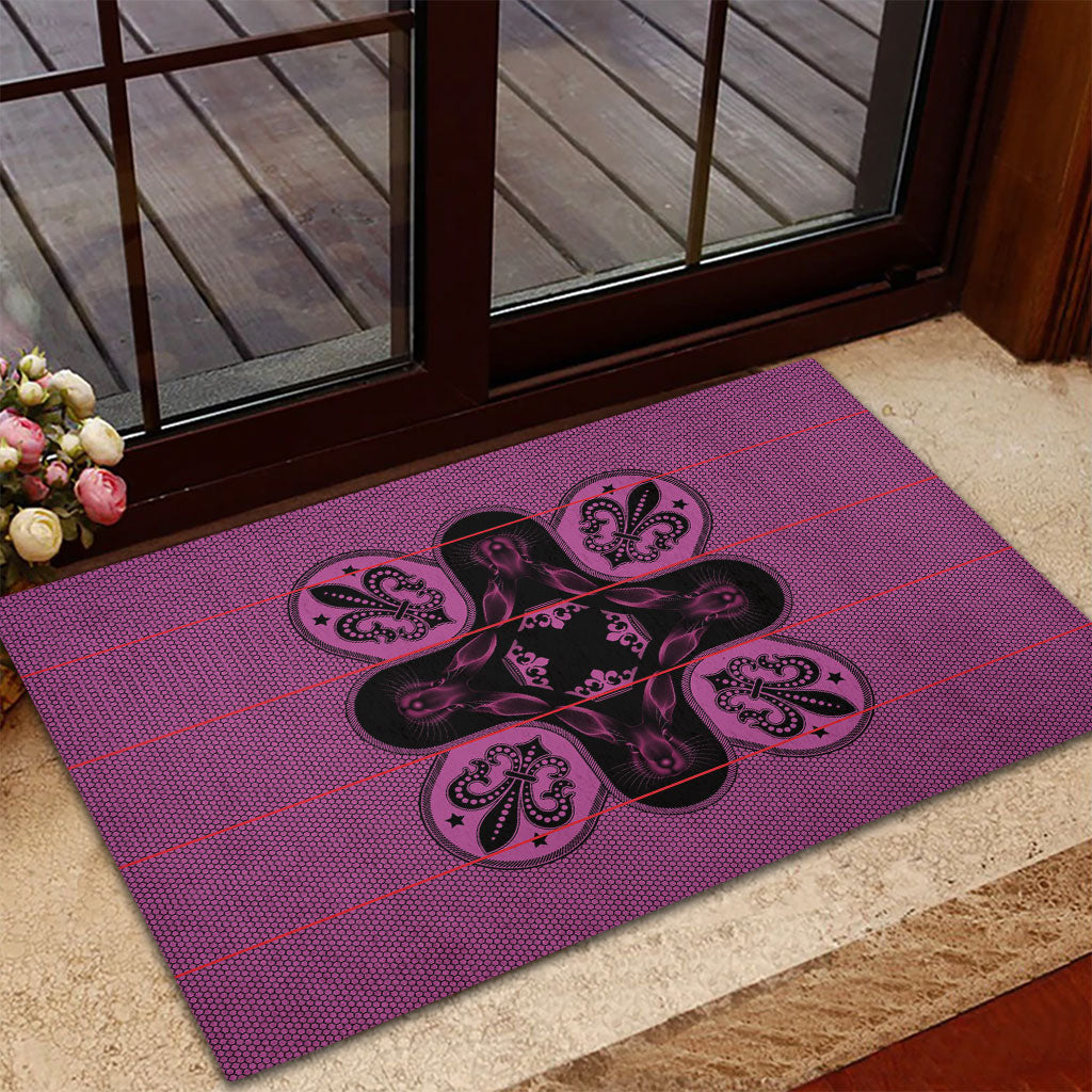 Bafokeng Rabbit Crown Palesa ea kharanium Rubber Doormat Pink Seanamarena Basotho Blanket Inspired