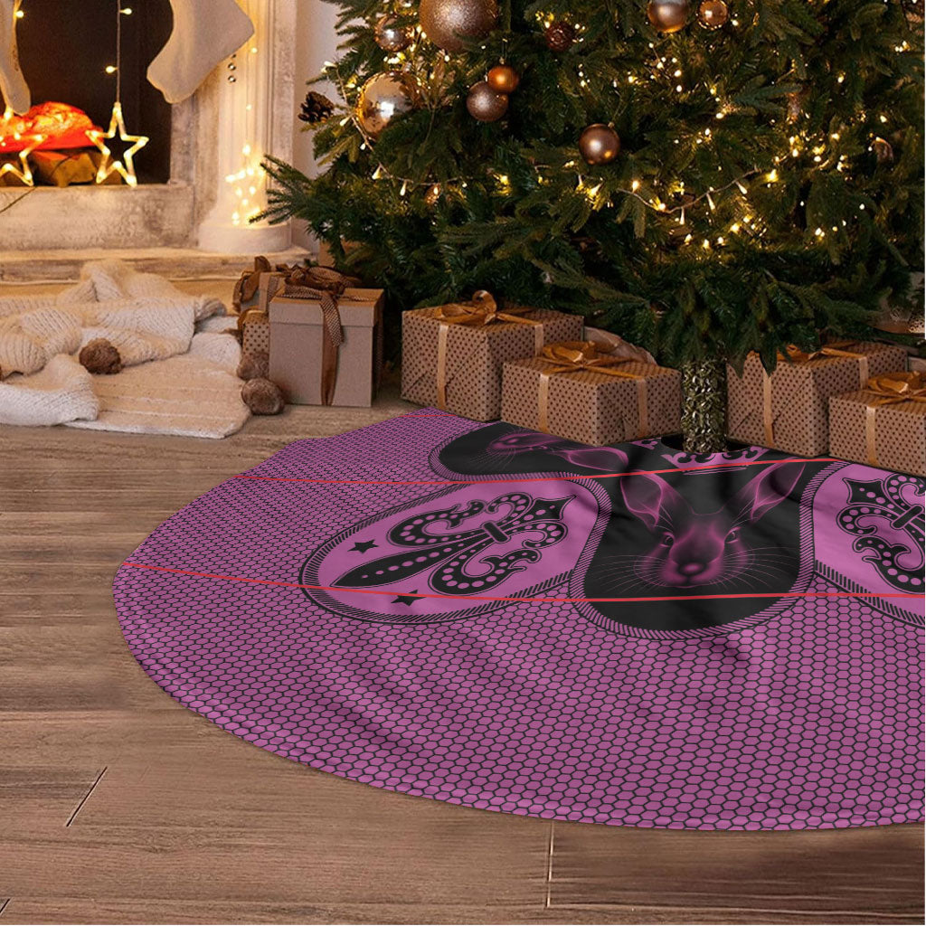 Bafokeng Rabbit Crown Palesa ea kharanium Tree Skirt Pink Seanamarena Basotho Blanket Inspired