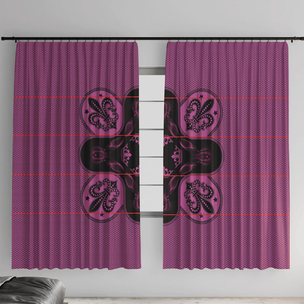 Bafokeng Rabbit Crown Palesa ea kharanium Window Curtain Pink Seanamarena Basotho Blanket Inspired