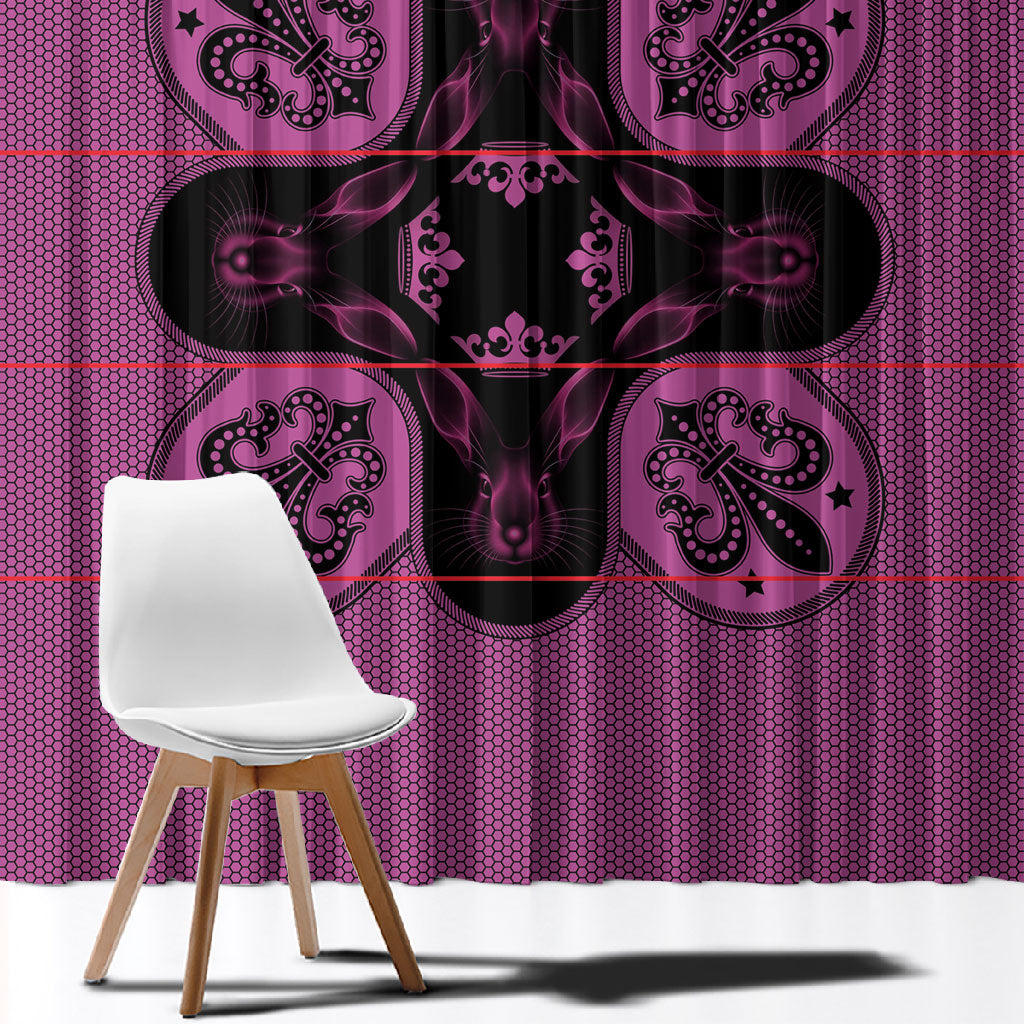 Bafokeng Rabbit Crown Palesa ea kharanium Window Curtain Pink Seanamarena Basotho Blanket Inspired