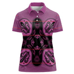 Bafokeng Rabbit Crown Palesa ea kharanium Women Polo Shirt Pink Seanamarena Basotho Blanket Inspired