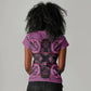 Bafokeng Rabbit Crown Palesa ea kharanium Women V-Neck T-Shirt Pink Seanamarena Basotho Blanket Inspired