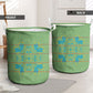 Green Hearts Crown Traditional Geometry Laundry Basket Seanamarena Basotho Blanket Inspired