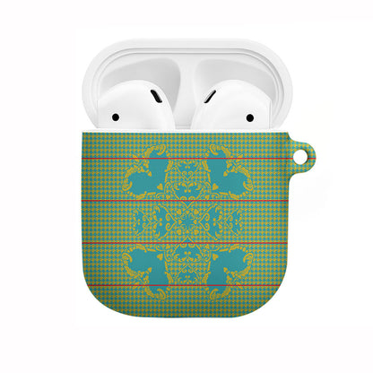 Green Hearts Crown Traditional Geometry AirPods Case Seanamarena Basotho Blanket Inspired
