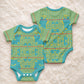 Green Hearts Crown Traditional Geometry Baby Onesie Seanamarena Basotho Blanket Inspired