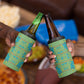 Green Hearts Crown Traditional Geometry 4 in 1 Can Cooler Tumbler Seanamarena Basotho Blanket Inspired