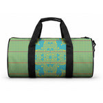Green Hearts Crown Traditional Geometry Duffle Bag Seanamarena Basotho Blanket Inspired