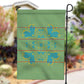 Green Hearts Crown Traditional Geometry Garden Flag Seanamarena Basotho Blanket Inspired