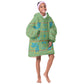 Green Hearts Crown Traditional Geometry Kid Wearable Blanket Hoodie Seanamarena Basotho Blanket Inspired