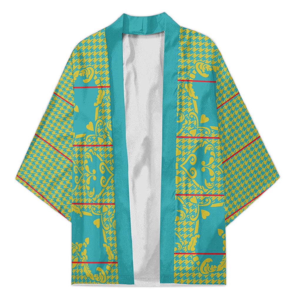 Green Hearts Crown Traditional Geometry Kimono Seanamarena Basotho Blanket Inspired