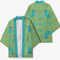 Green Hearts Crown Traditional Geometry Kimono Seanamarena Basotho Blanket Inspired