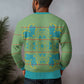 Green Hearts Crown Traditional Geometry Ugly Christmas Sweater Seanamarena Basotho Blanket Inspired