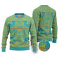 Green Hearts Crown Traditional Geometry Ugly Christmas Sweater Seanamarena Basotho Blanket Inspired