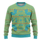 Green Hearts Crown Traditional Geometry Ugly Christmas Sweater Seanamarena Basotho Blanket Inspired