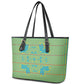 Green Hearts Crown Traditional Geometry Leather Tote Bag Seanamarena Basotho Blanket Inspired