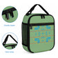 Green Hearts Crown Traditional Geometry Lunch Bag Seanamarena Basotho Blanket Inspired