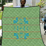 Green Hearts Crown Traditional Geometry Quilt Seanamarena Basotho Blanket Inspired