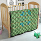 Green Hearts Crown Traditional Geometry Quilt Seanamarena Basotho Blanket Inspired