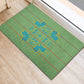 Green Hearts Crown Traditional Geometry Rubber Doormat Seanamarena Basotho Blanket Inspired