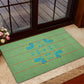 Green Hearts Crown Traditional Geometry Rubber Doormat Seanamarena Basotho Blanket Inspired