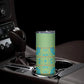 Green Hearts Crown Traditional Geometry Skinny Tumbler Seanamarena Basotho Blanket Inspired