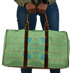 Green Hearts Crown Traditional Geometry Travel Bag Seanamarena Basotho Blanket Inspired
