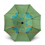Green Hearts Crown Traditional Geometry Umbrella Seanamarena Basotho Blanket Inspired