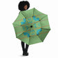 Green Hearts Crown Traditional Geometry Umbrella Seanamarena Basotho Blanket Inspired