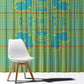 Green Hearts Crown Traditional Geometry Window Curtain Seanamarena Basotho Blanket Inspired