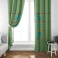 Green Hearts Crown Traditional Geometry Window Curtain Seanamarena Basotho Blanket Inspired