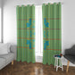 Green Hearts Crown Traditional Geometry Window Curtain Seanamarena Basotho Blanket Inspired